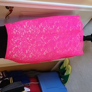 Beautiful Pink embroidery skirt floral print